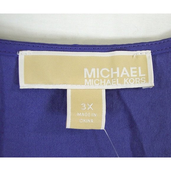 New MICHAEL Michael Kors 3X Flutter Sleeve Ruffle Top Pale Purple NWT - Picture 9 of 13